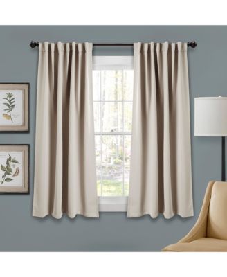 Lush Decor Insulated Back Tab Room Darkening Window Curtain Panels Pair 52"W x 63"L, Curtains For Bedroom - Living Room Curtains