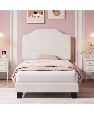  Bed Frame, Corduroy Upholstered Platform