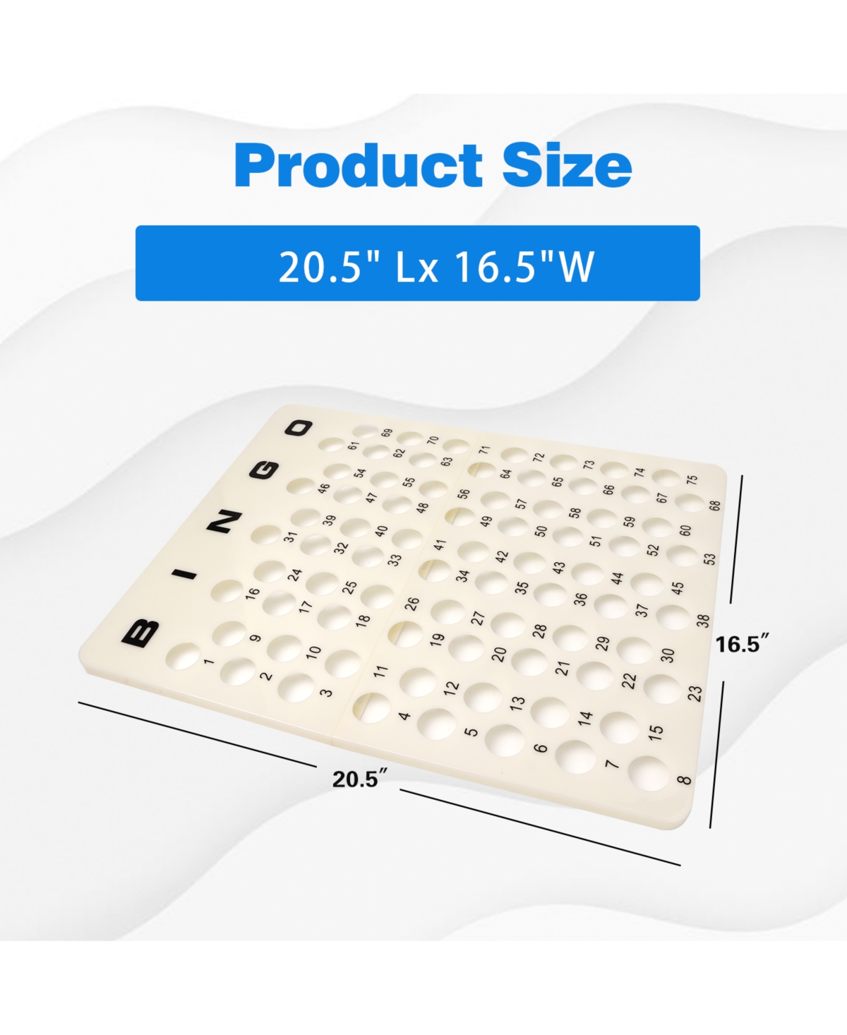 Gse Games & Sports Expert Bingo Master Board for 1.5" Ping Pong Bingo Balls, Bingo Calling Board for Parties, Large Groups