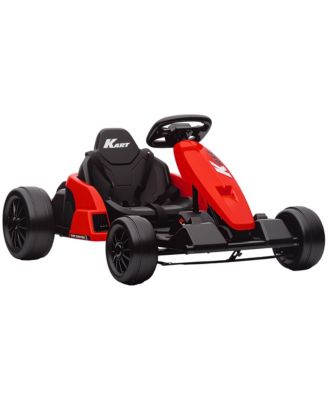 24V Electric Go Kart, Kids Drift Kart with Dual 150W Motors,