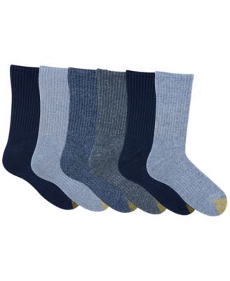 Men's 6-Pack Kensington Reinforced Toe Short Crew Socks