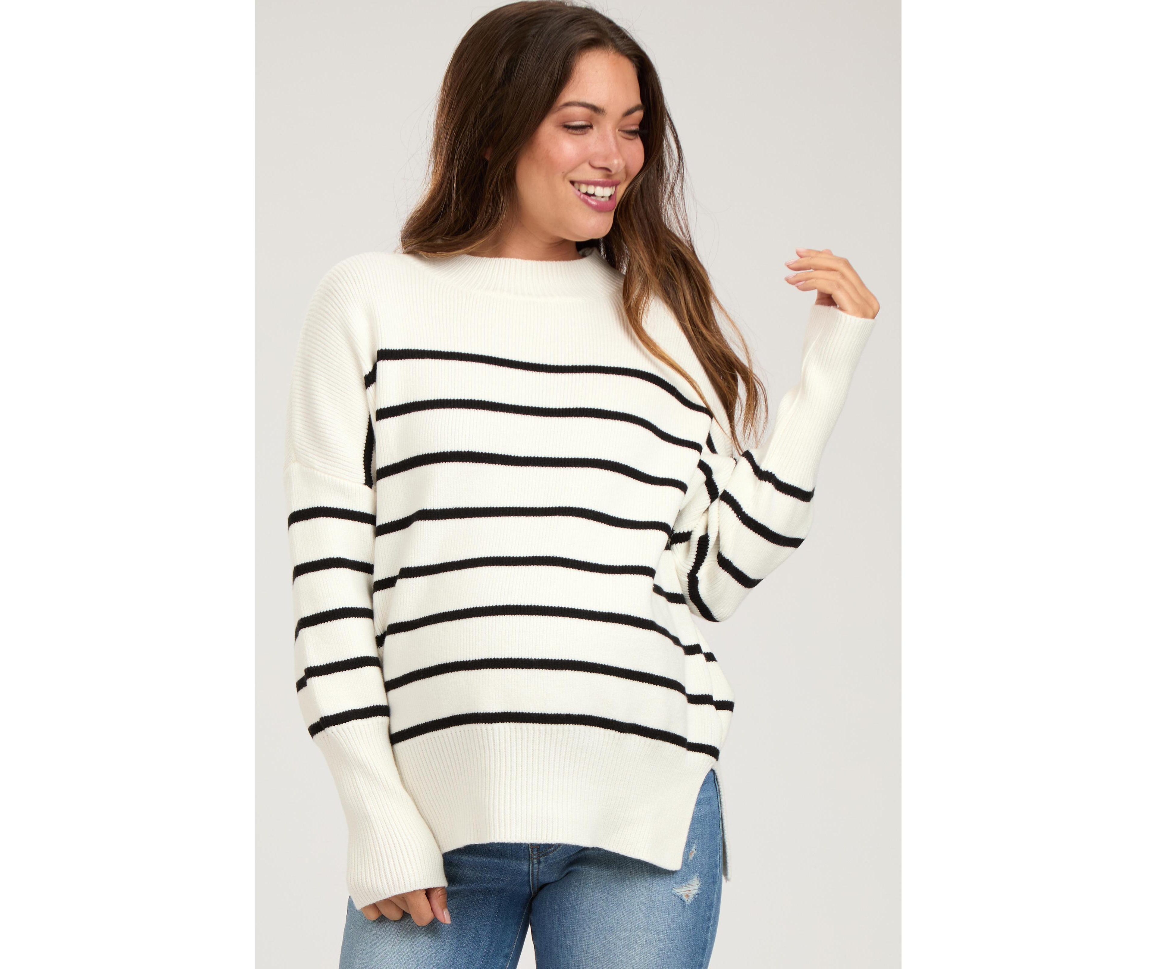 Pinkblush Maternity Striped Drop Shoulder Sweater