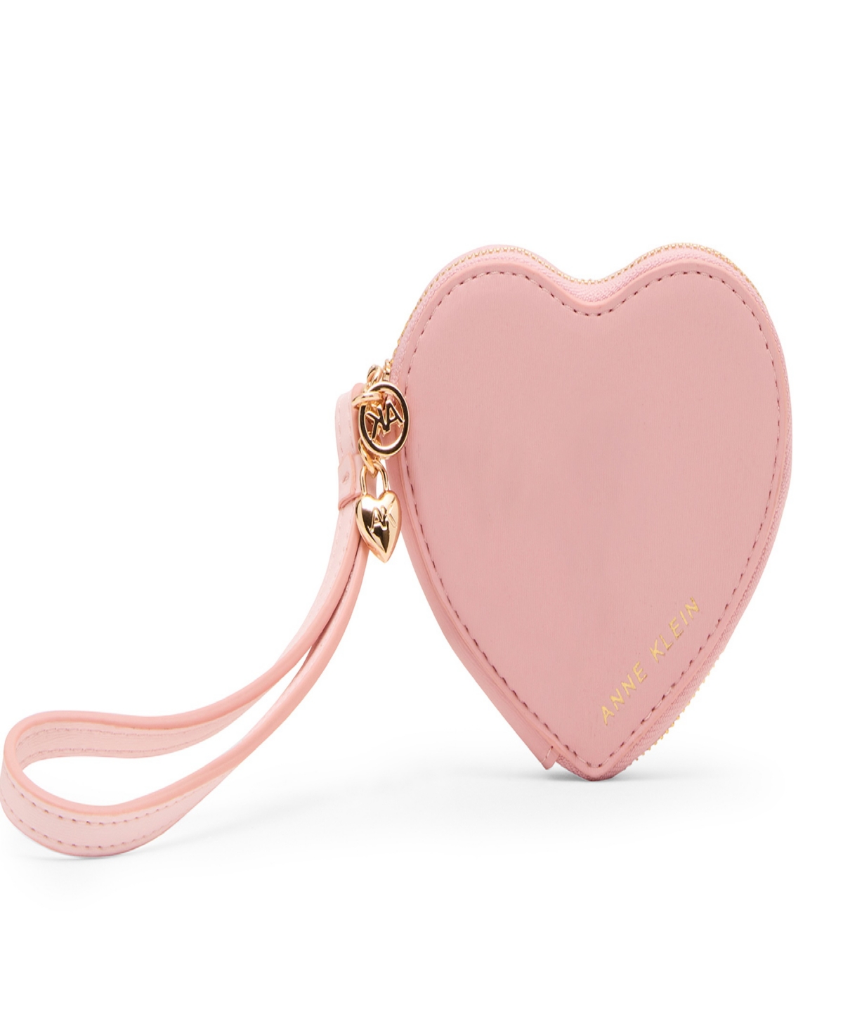 Anne Klein Mini Heart Zip Case Wallet - Pink