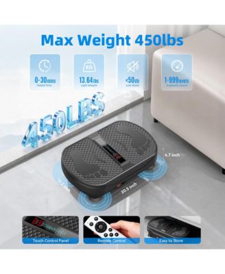 Vibration Plate Exercise Machine with Remote Control and Bluetooth