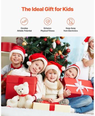 4-Hoop Kids Basketball Set with Adjustable Height & 3 Balls