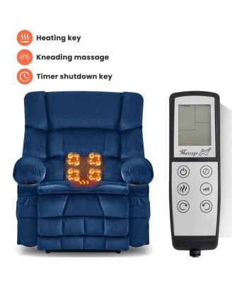 Power Lift Recliner for Seniors with Massage and Heat, Dual Motor Reclining Chair for Tall People, USB Ports, Heavy-Duty Lift Sofa