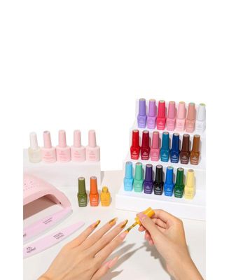 Fall Gel Nail Polish Kit with UV Light, 25 Colors (45 pcs)