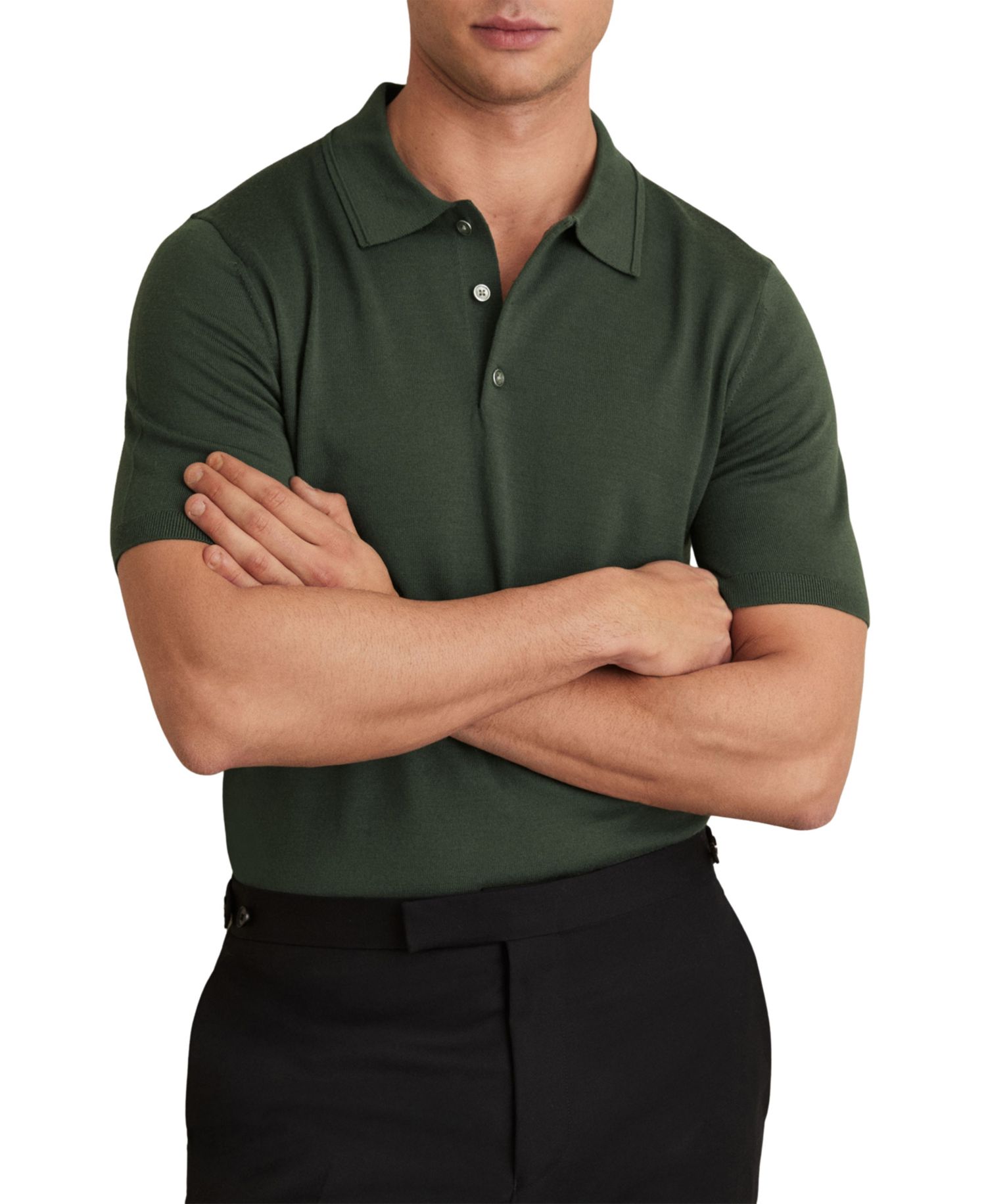 Men's Manor Merino Wool Short-Sleeve Polo Shirt