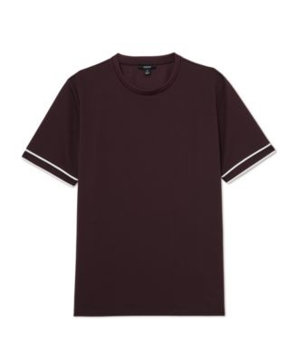 Men's Piped-Trim Textured T-Shirt