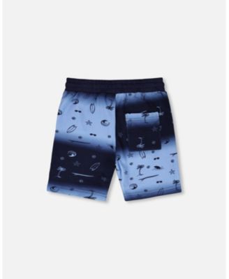 Baby Boys French Terry Shorts Blue Gradient
