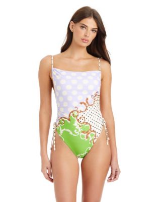 Women's Pretty In Provence Over-The-Shoulder Shirred Side Swimsuit