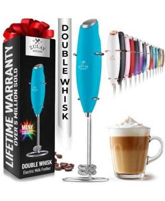 Double Whisk Milk Frother With Stand