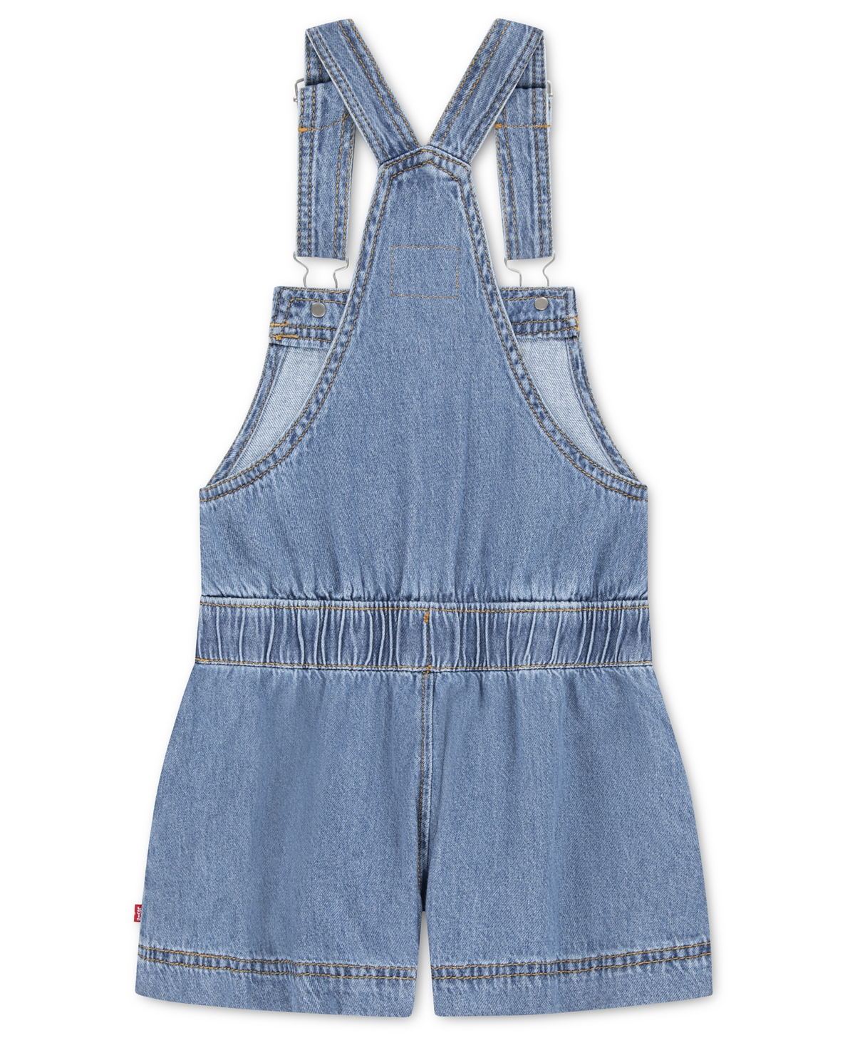 Levi's Girls' Toddler 2T-4T Waist-Tie Shortalls