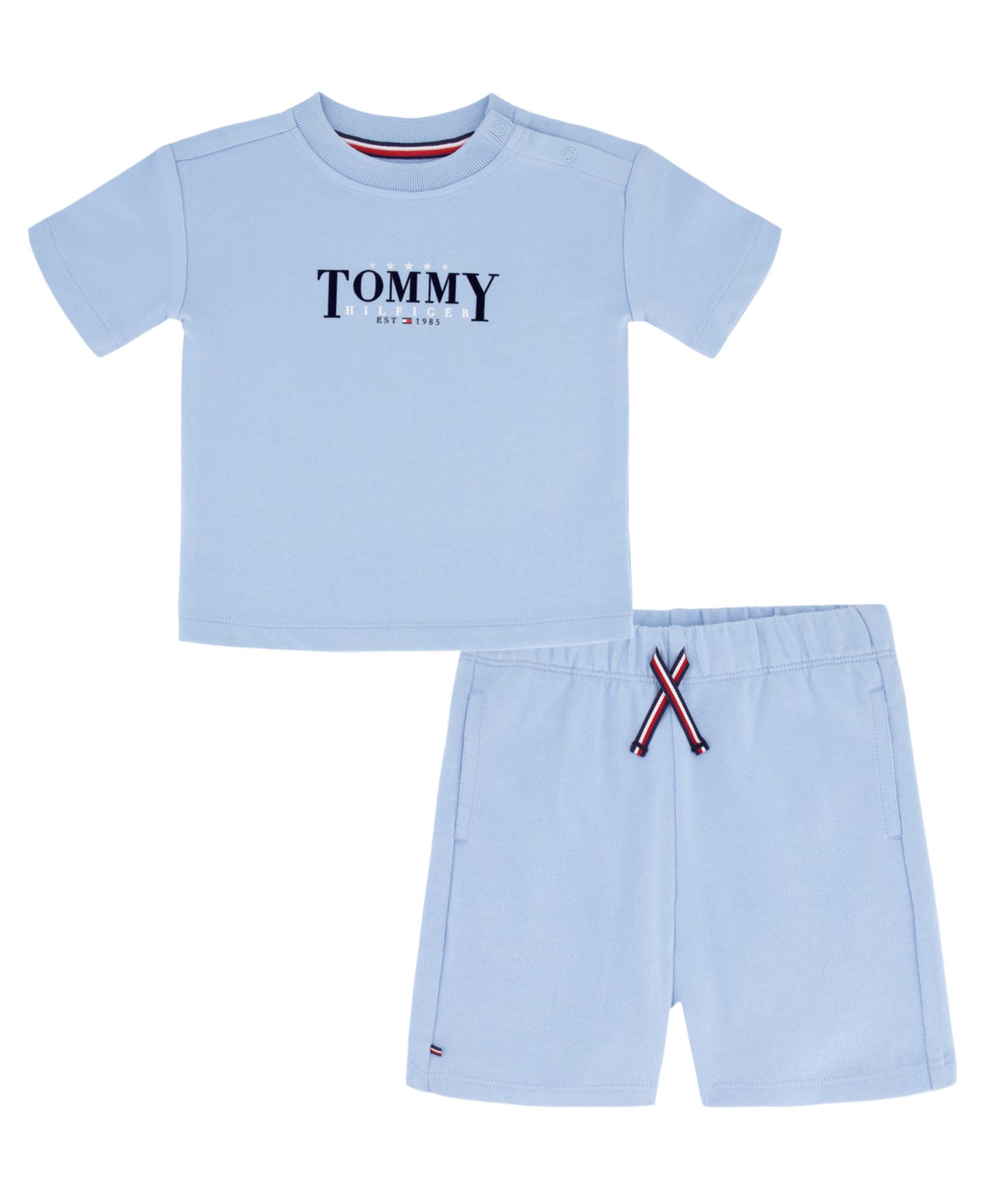Комплект Tommy Hilfiger Crewneck T-Shirt and French Terry Shorts, 2-Piece Set для мальчиков-малышей, цвет: Синий — фото 5