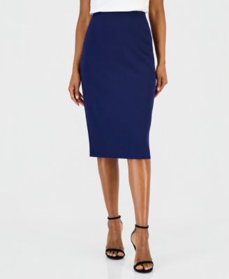 Women's Below-the-Knee Stretch Pencil Skirt, Regular & Petite Sizes
