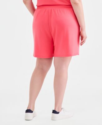 Plus Size Raw-Hem Lux Soft French Terry Shorts