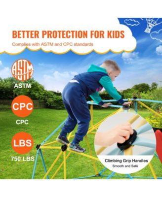 8FT Kids Climbing Dome with Slide for Indoor Outdoor Play