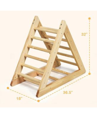 kids Wooden Triangle Climber for Toddler Step Training