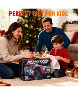 1:14 High-Speed 4WD RC Truck for Kids & Adults, 70km/h Off-Road Car with Dual Shells & LED Lights