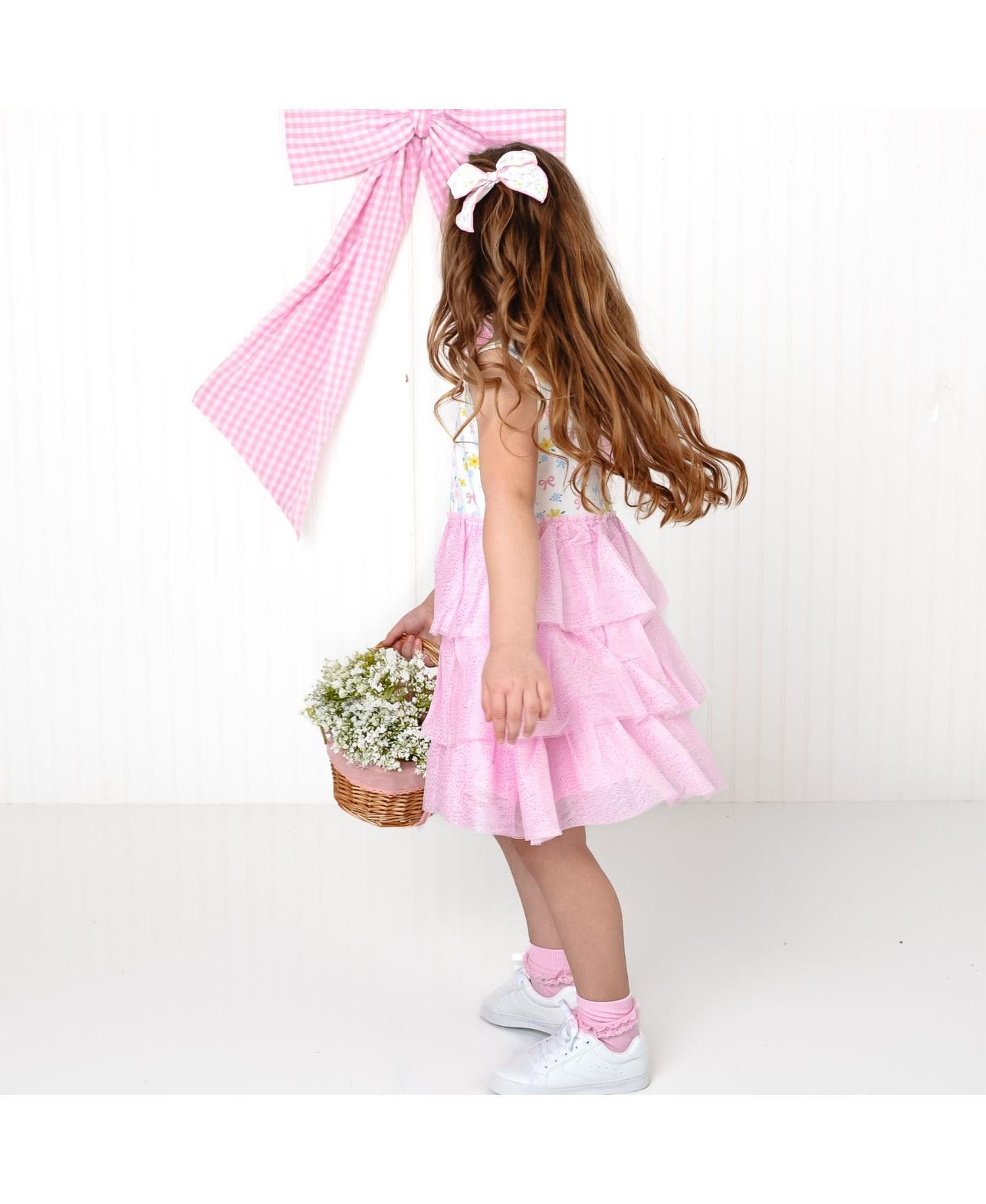 Little Girls Sweet Floral Tank Tutu Dress