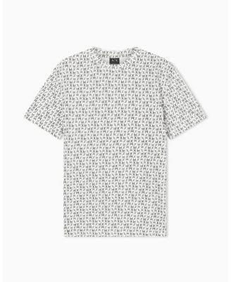 Men's Short Sleeve Jersey Allover logo Print T-Shirt