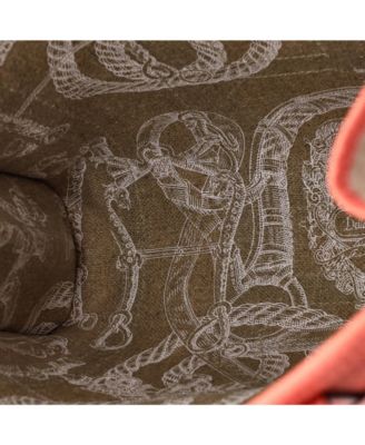 PM Petit H Bell Tote Toile and Leather