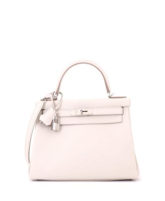 Kelly 28 Handbag Light Evercolor with Palladium Hardware