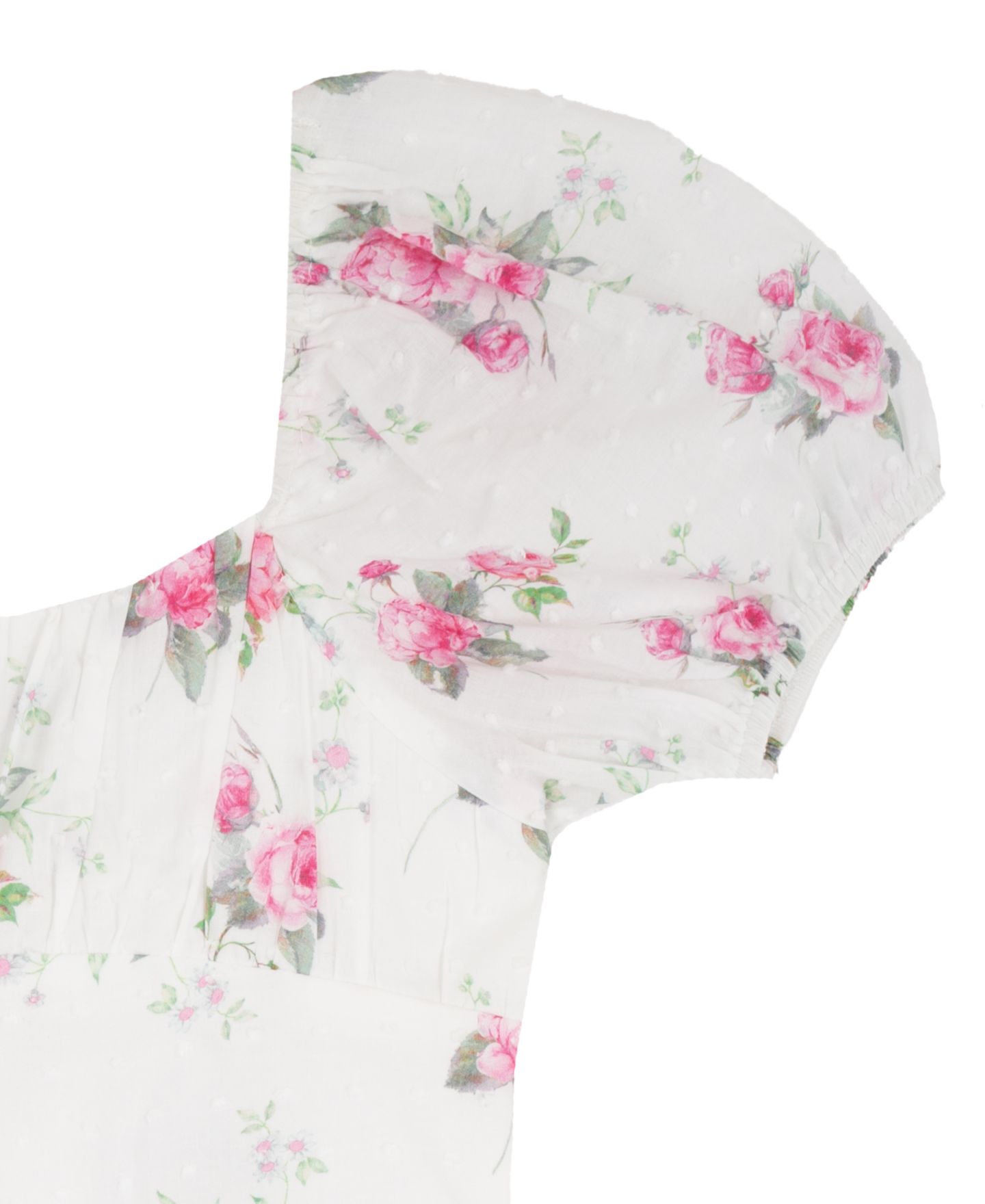 Платье Rare Editions Printed Square Neck Dress для девочек, цвет: Слоновая кость — фото 6