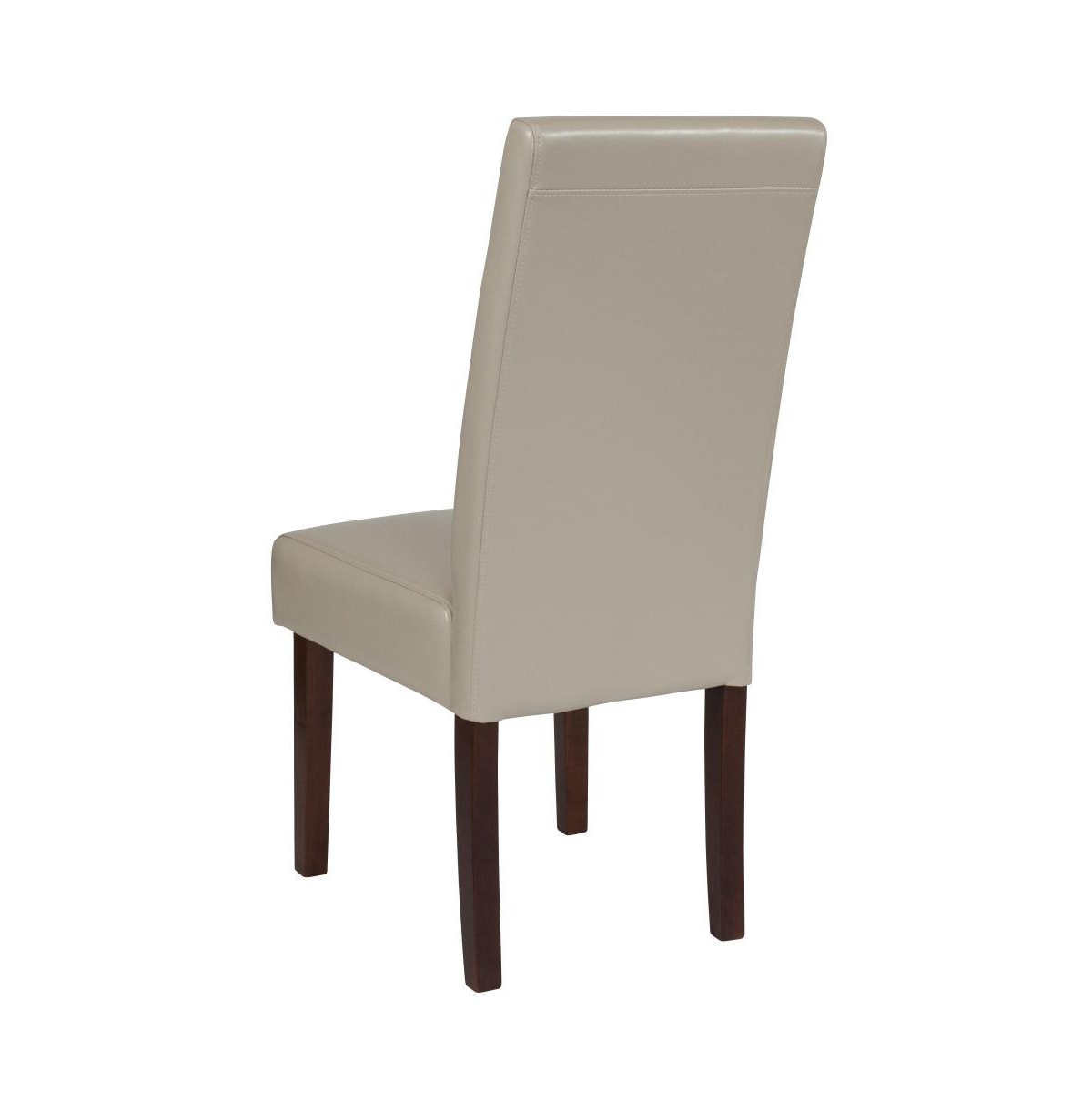 Merrick Lane Ellison Mid-Century Panel Back Parsons Accent Dining Chair
