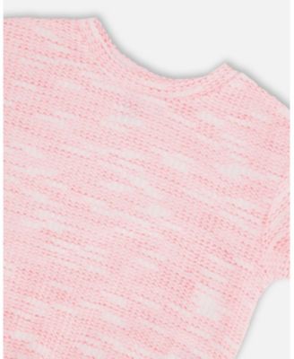 Toddler Girls Jacquard Knit T-Shirt Multicolored