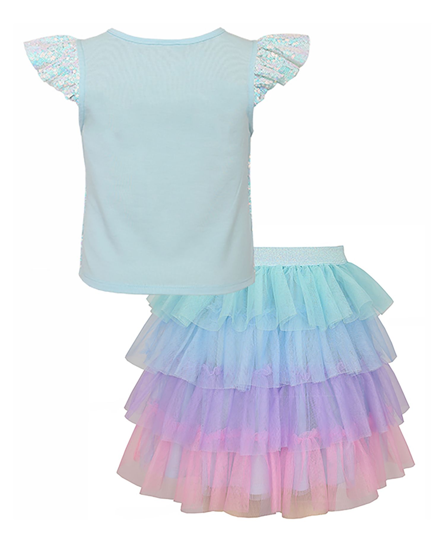 Girls' 2-6X Sequin Butterfly Top and Tutu Skirt, 2-Piece Set