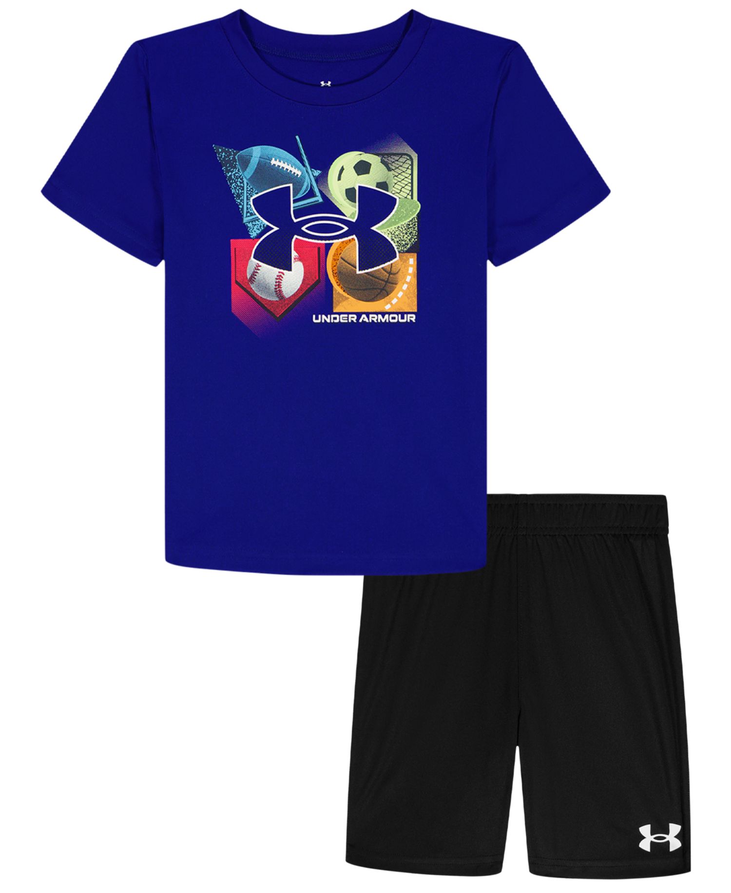 Boys' 2T-7 Tech 4 Baller T-Shirt and Shorts, 2-Piece Set