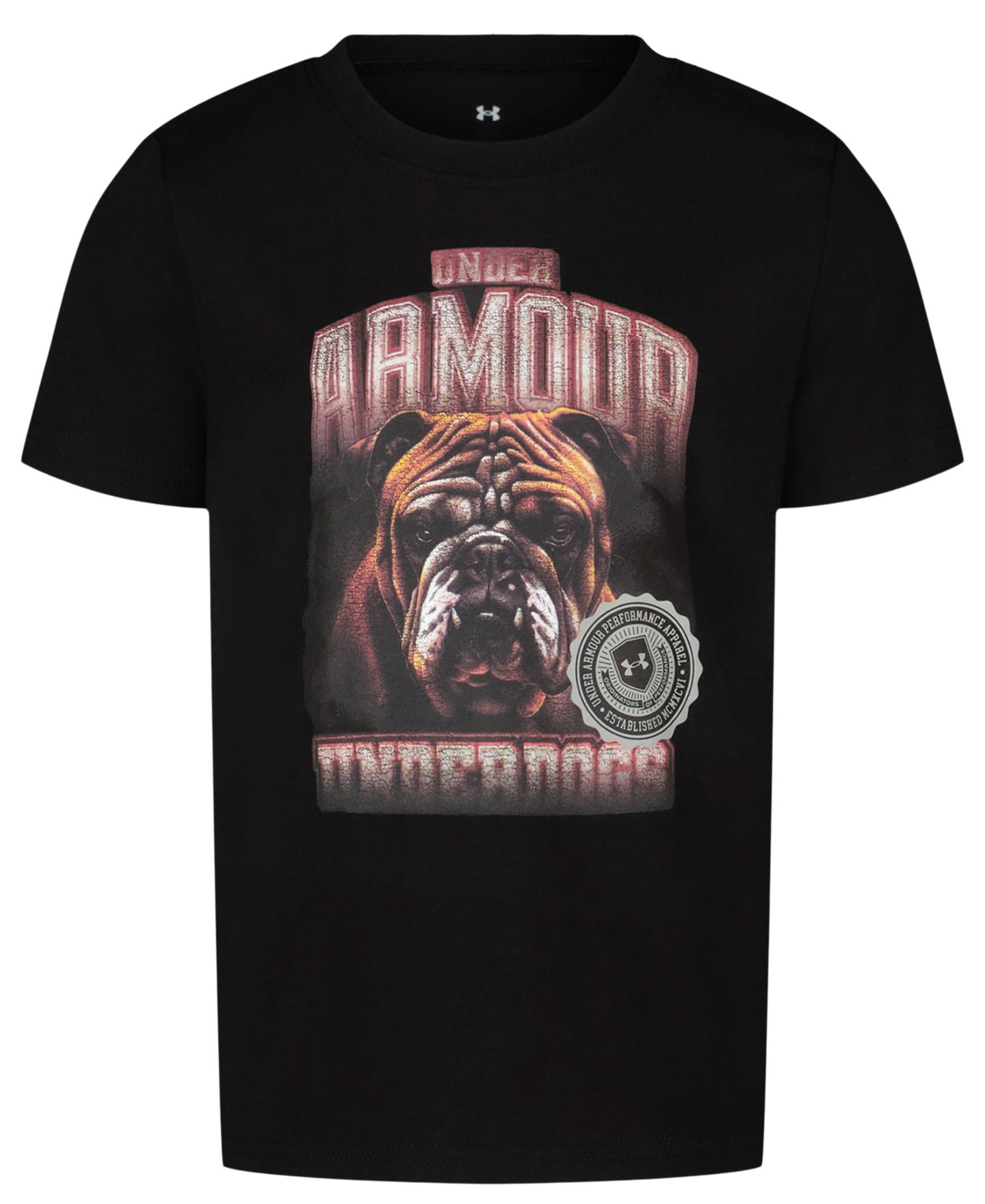 Футболка Under Armour Underdog Short-Sleeve T-Shirt для мальчиков, цвет: Чёрный — фото 1