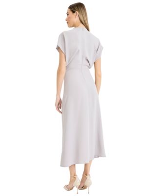 Women's Draped Dolman-Sleeve Midi Dress