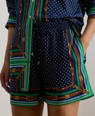 Women's Darrett Belting Print & Polka Dot Drawcord Shorts