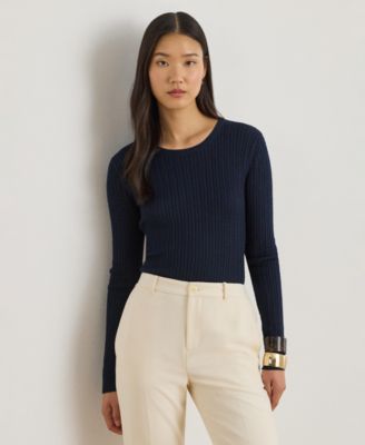 Lauren Ralph Lauren - Women's Mini-Cable Crewneck Sweater