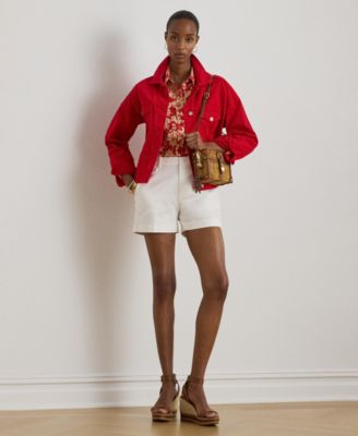 Women's Floral Print Collar Shirt