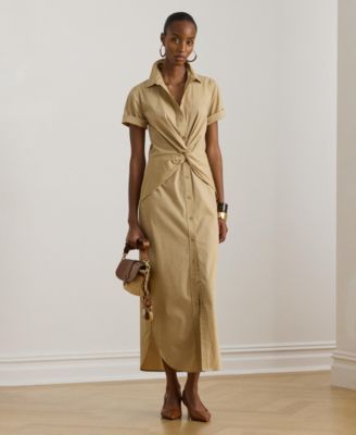 Lauren Ralph Lauren - Women's Twist-Front Collared Shirtdress