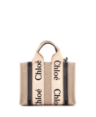 Small Woody Convertible Tote Canvas with Leather