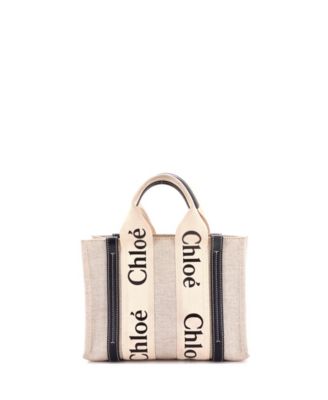 Small Woody Tote Canvas with Leather