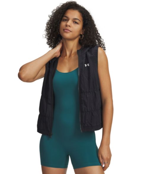 Женские жилеты Under Armour Women's Rival Woven Sleeveless Ruched Vest