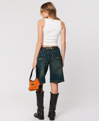 Women’s Jort Riley Engineered Baggy Low Rise Denim Shorts