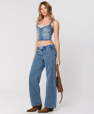 Women's Selena Lace Wide-Leg Baggy Jeans