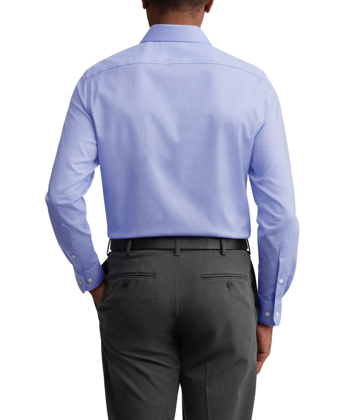 Мужская рубашка Tommy Hilfiger TH Flex Twill Slim-Fit Dress Shirt, цвет: Синий — фото 2