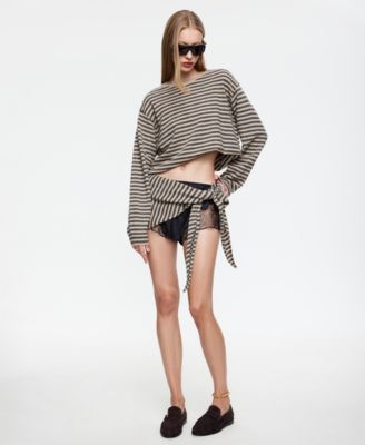 Women's Striped Long-Sleeve Top