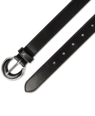 Leather Inset Harness Buckle Belt