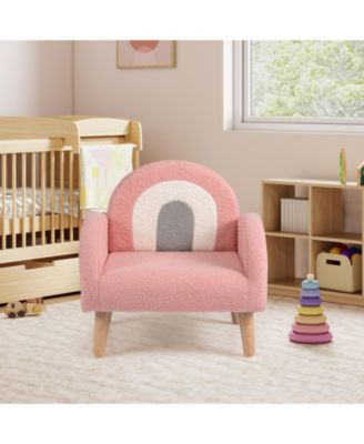 Children s Lounge Armchair with Cushioned Back and Armrests