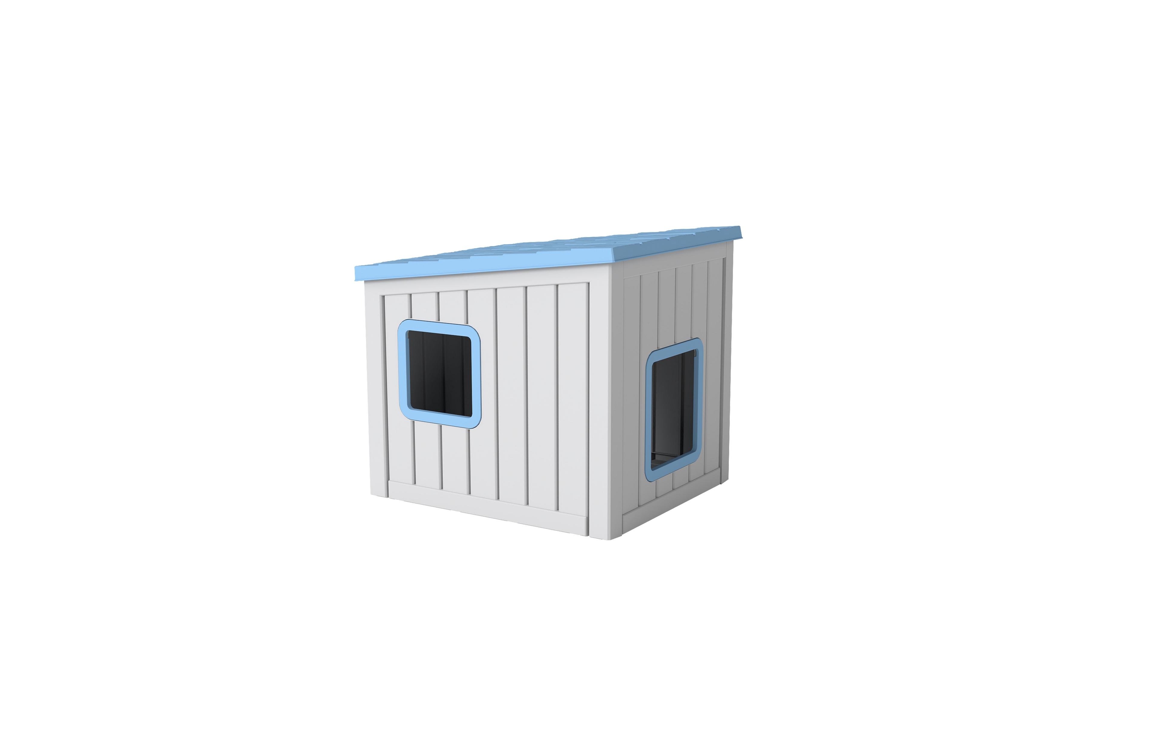 Decksplore Indoor Outdoor Blue Cat Tent Foldable Pet Enclosure with Ventilated Mesh