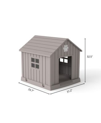 31 inch pointed dog house All Weather Insulated Shelter for Medium Dogs with Waterproof Design