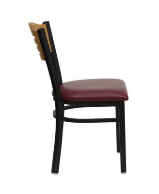 Slat Back Metal Restaurant Dining Chair
